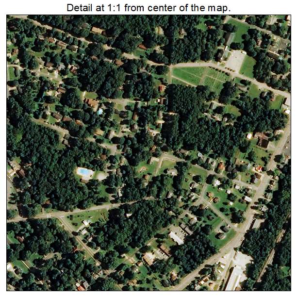 Spencer, North Carolina aerial imagery detail