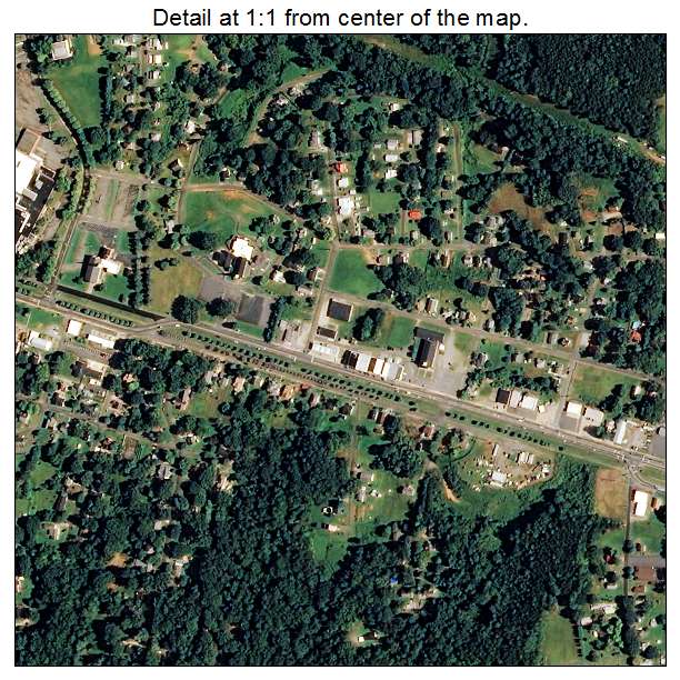 Spindale, North Carolina aerial imagery detail