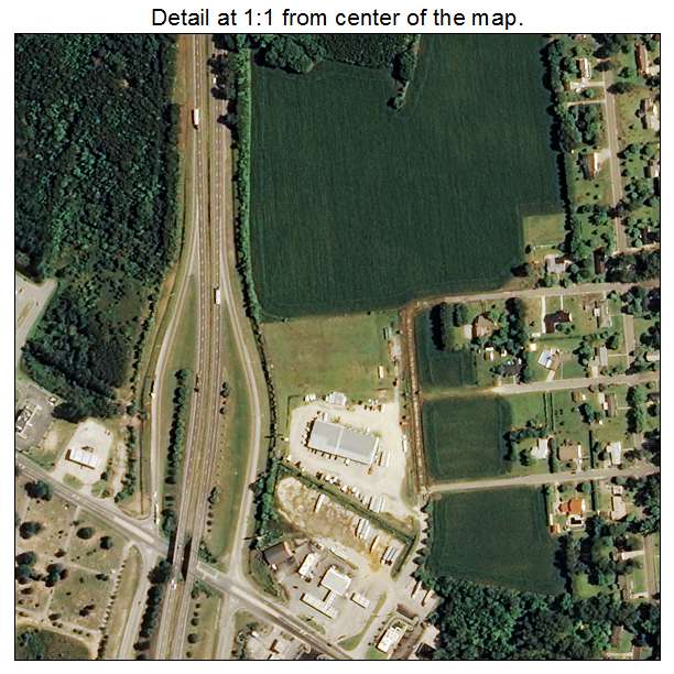 St Pauls, North Carolina aerial imagery detail