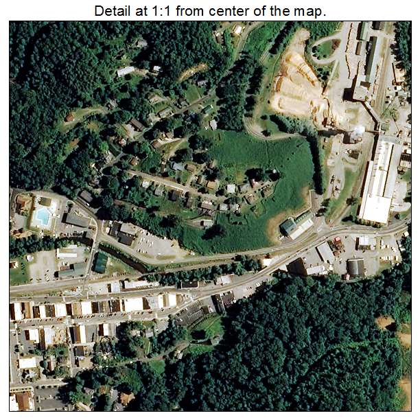 Sylva, North Carolina aerial imagery detail