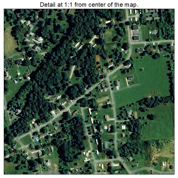 Taylorsville, North Carolina aerial imagery detail