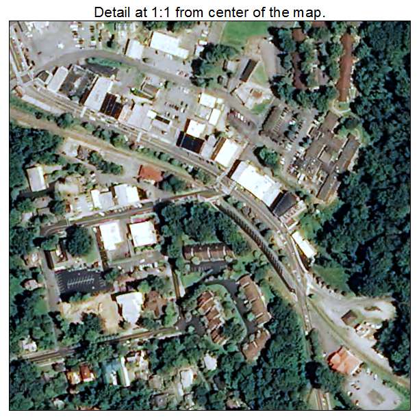 Tryon, North Carolina aerial imagery detail