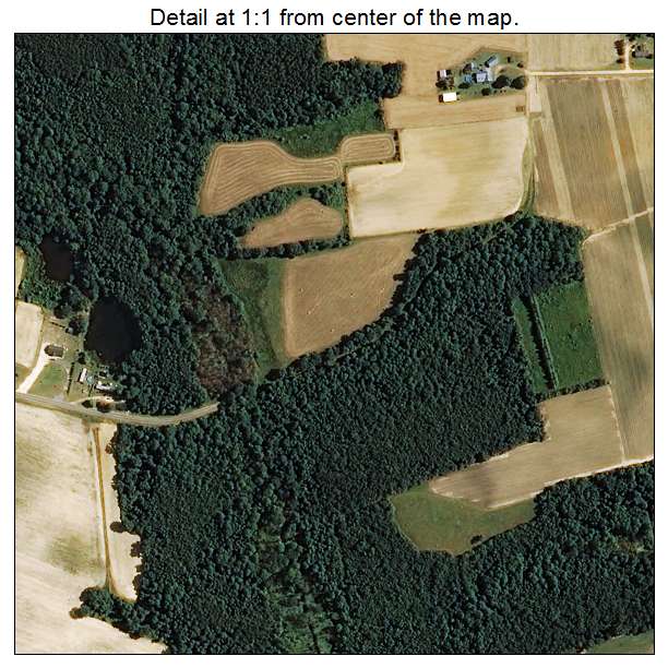 Vann Crossroads, North Carolina aerial imagery detail