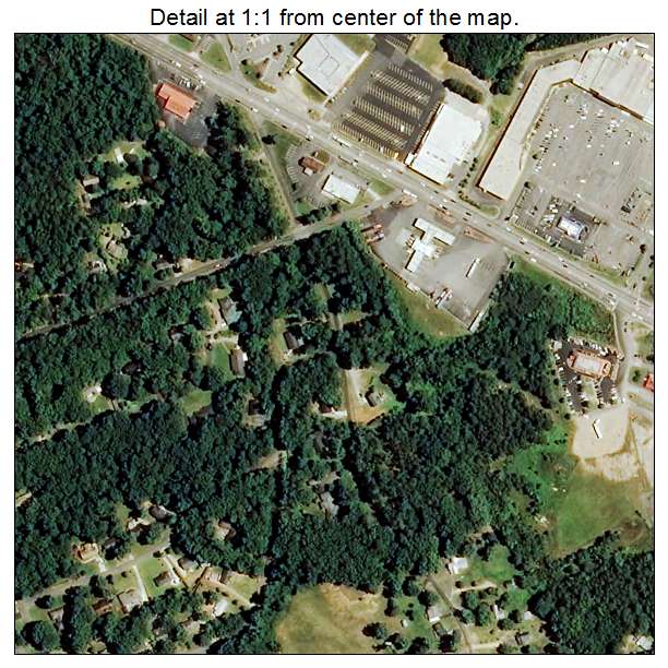 Wadesboro, North Carolina aerial imagery detail