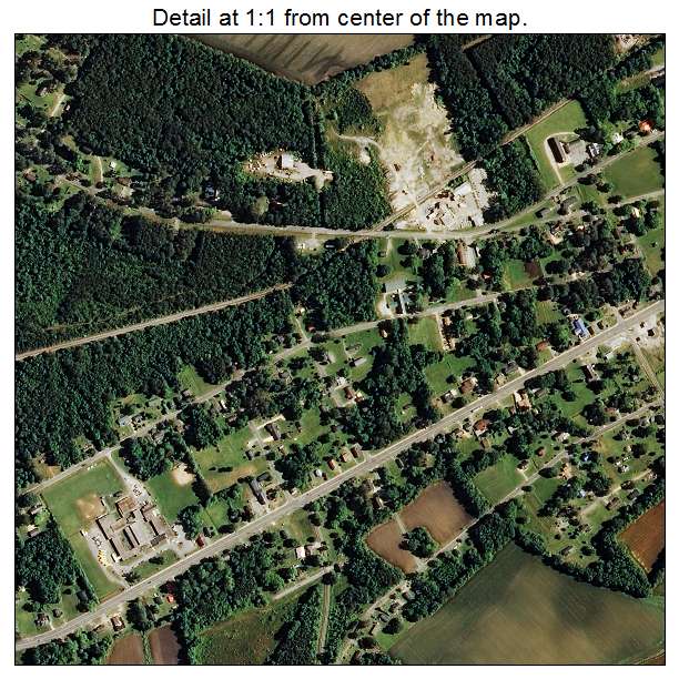 Warsaw, North Carolina aerial imagery detail