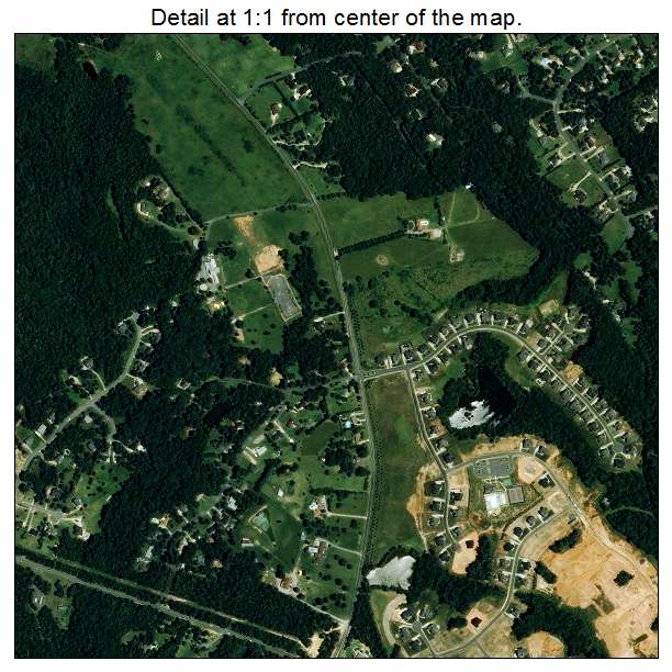 Weddington, North Carolina aerial imagery detail
