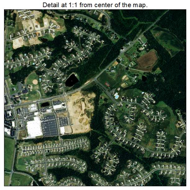 Wesley Chapel, North Carolina aerial imagery detail