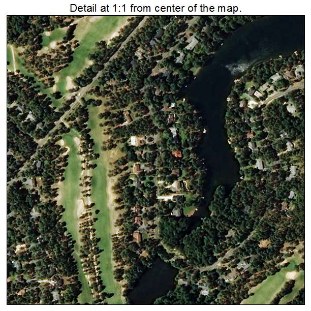 Whispering Pines, North Carolina aerial imagery detail