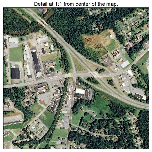 Wilkesboro, North Carolina aerial imagery detail