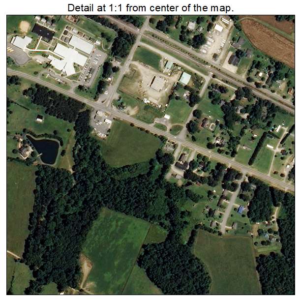 Wilsons Mills, North Carolina aerial imagery detail