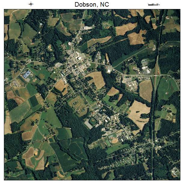 Dobson, NC air photo map