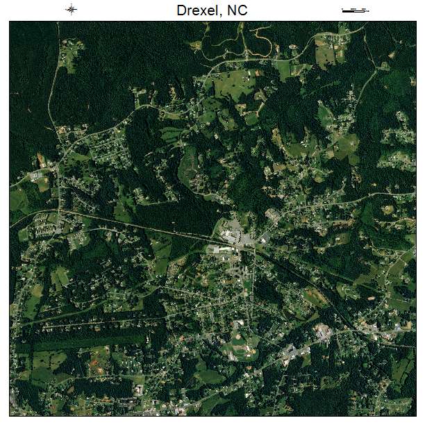 Drexel, NC air photo map