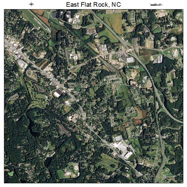 East Flat Rock, NC air photo map