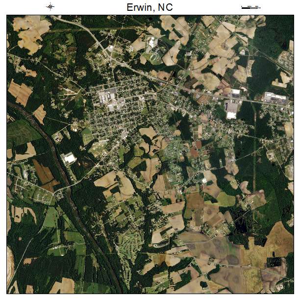 Erwin, NC air photo map