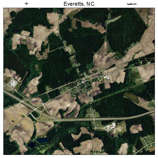 Everetts, NC air photo map