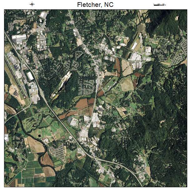 Fletcher, NC air photo map