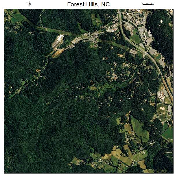 Forest Hills, NC air photo map
