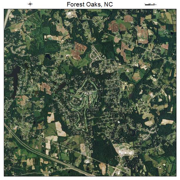 Forest Oaks, NC air photo map