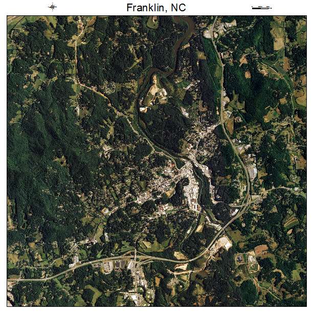 Franklin, NC air photo map