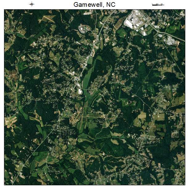 Gamewell, NC air photo map