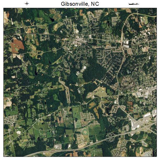Gibsonville, NC air photo map