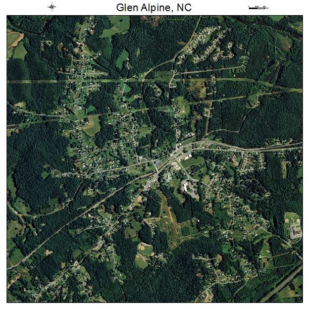 Glen Alpine, NC air photo map