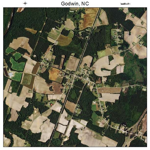 Godwin, NC air photo map