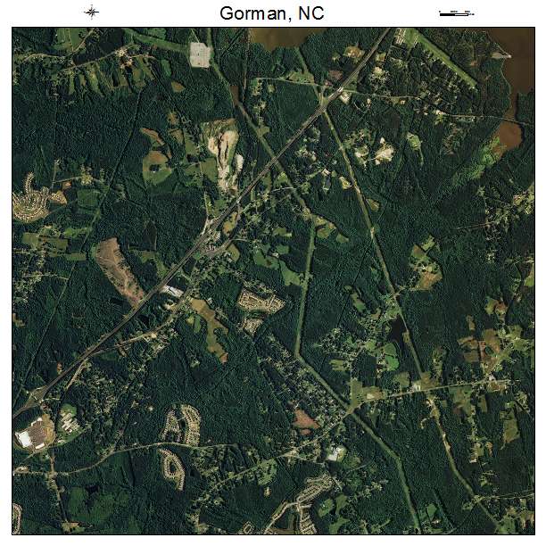 Gorman, NC air photo map
