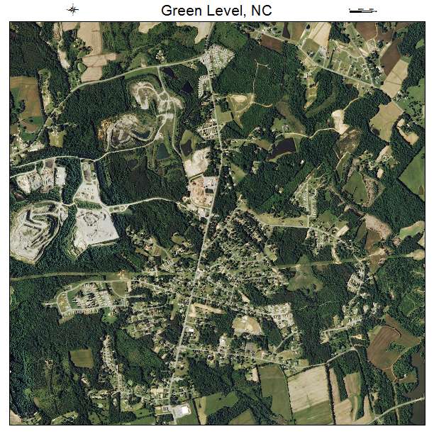 Green Level, NC air photo map