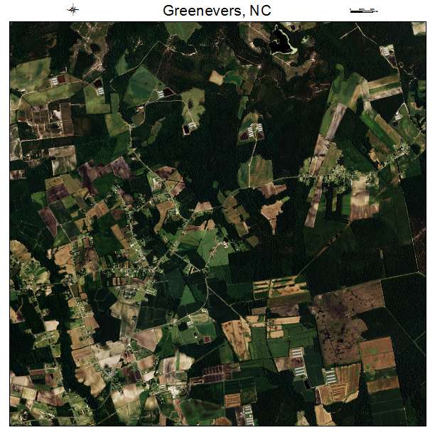 Greenevers, NC air photo map