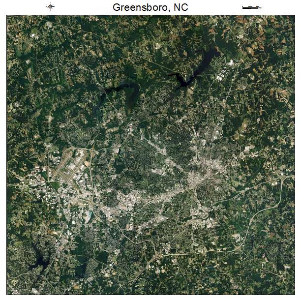 Greensboro, NC air photo map