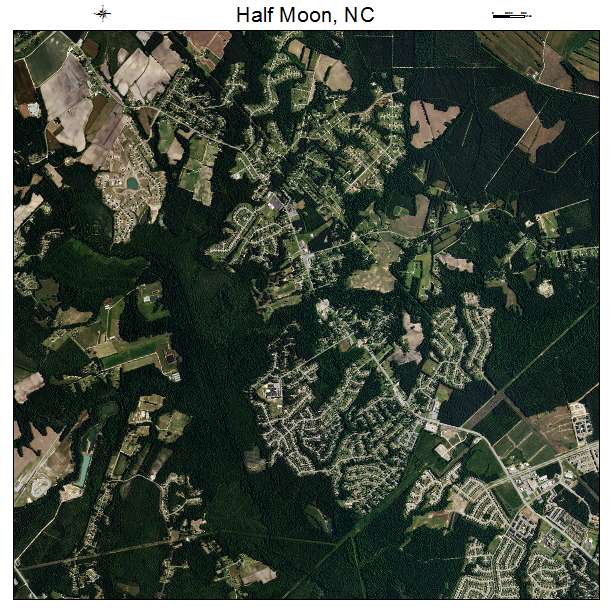 Half Moon, NC air photo map