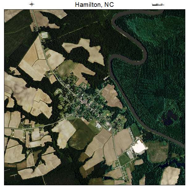 Hamilton, NC air photo map