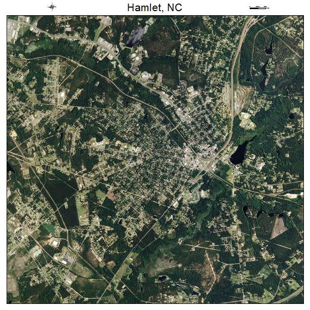 Hamlet, NC air photo map