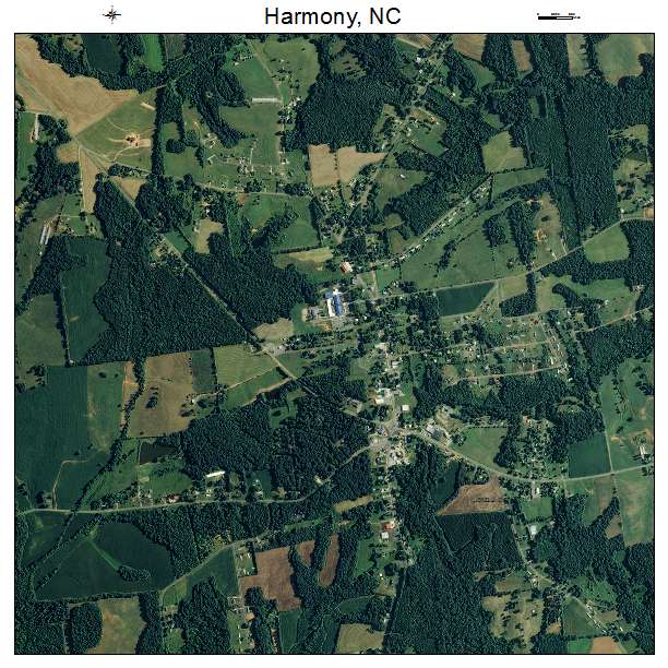Harmony, NC air photo map