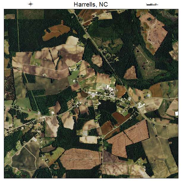 Harrells, NC air photo map
