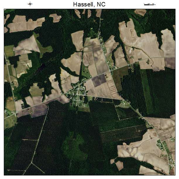 Hassell, NC air photo map
