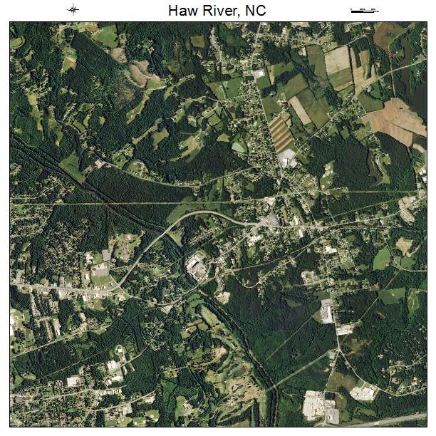 Haw River, NC air photo map