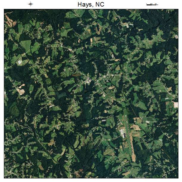 Hays, NC air photo map