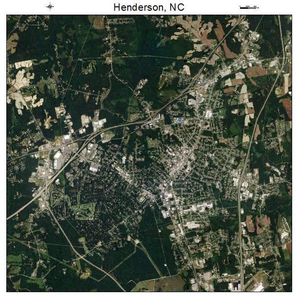 Henderson, NC air photo map