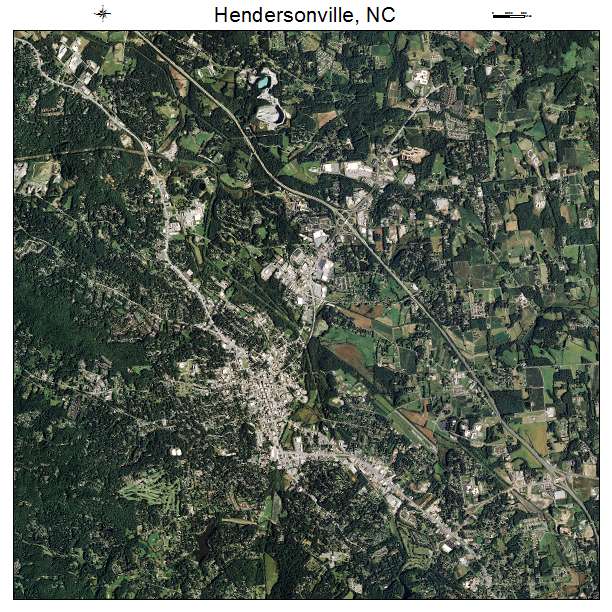 Hendersonville, NC air photo map