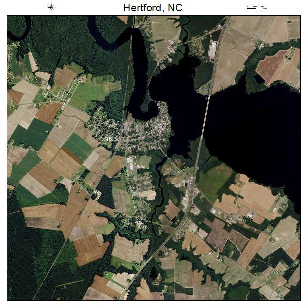 Hertford, NC air photo map