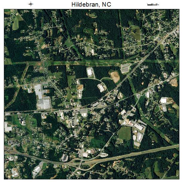 Hildebran, NC air photo map