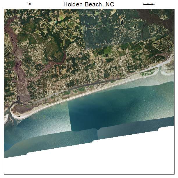 Holden Beach, NC air photo map