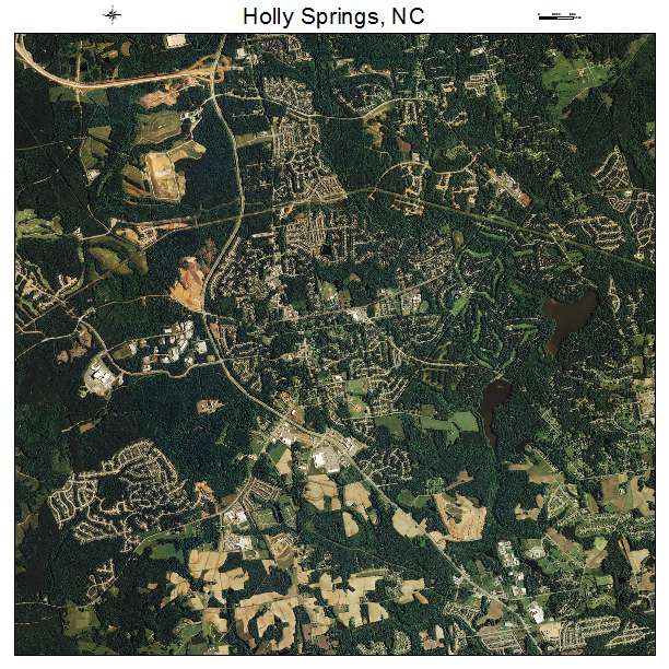 Holly Springs, NC air photo map
