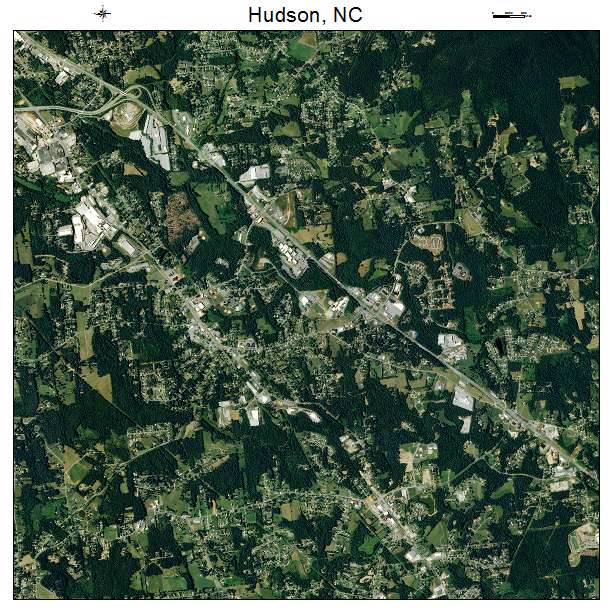 Hudson, NC air photo map