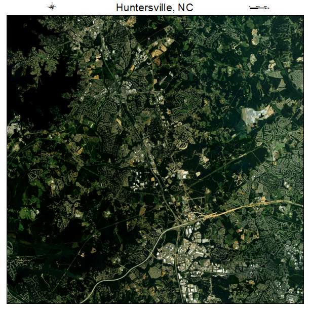 Huntersville, NC air photo map