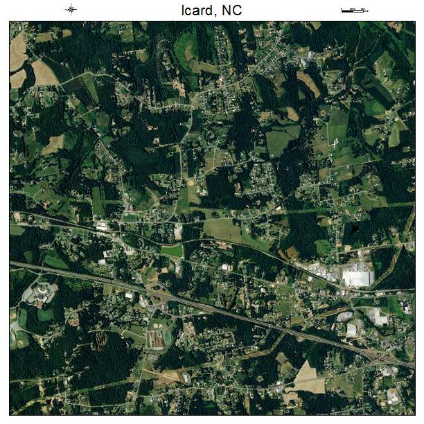 Icard, NC air photo map
