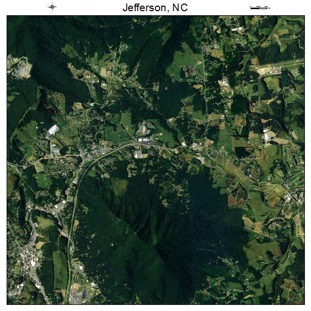 Jefferson, NC air photo map