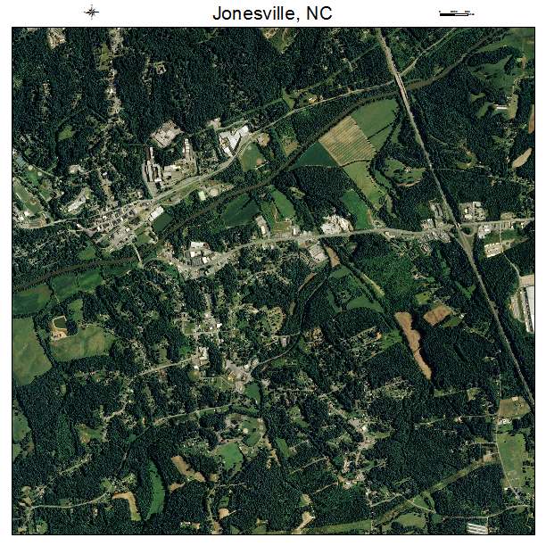 Jonesville, NC air photo map